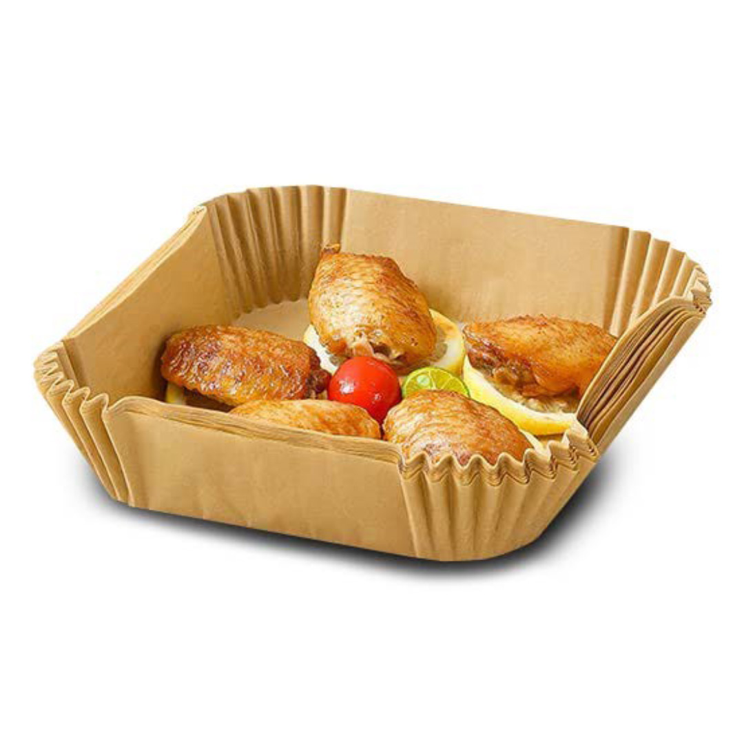 HomeVero Baking Paper Square 20 cm for Air Fryers 50 PCS SET - Image 2