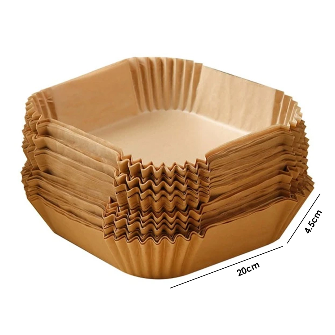 HomeVero Baking Paper Square 20 cm for Air Fryers 50 PCS SET - Image 4