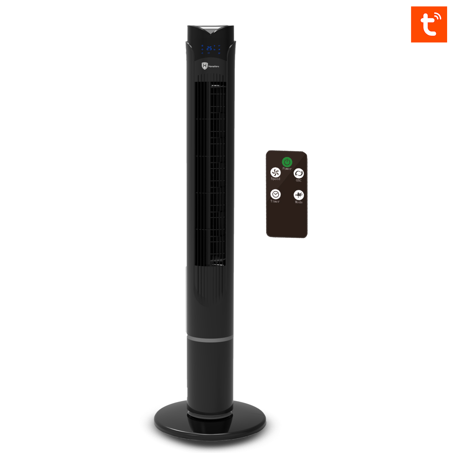HomeVero 41" Tower Fan with RC and Wifi Tuya App HV-DTF45WB - Image 2