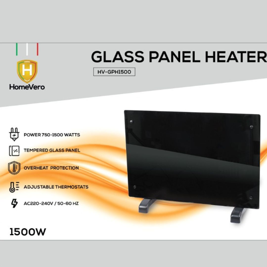 Θερμοπομπός Δαπέδου HomeVero 1500W με Γυάλινη Επιφάνεια και Θερμοστάτη - Image 2