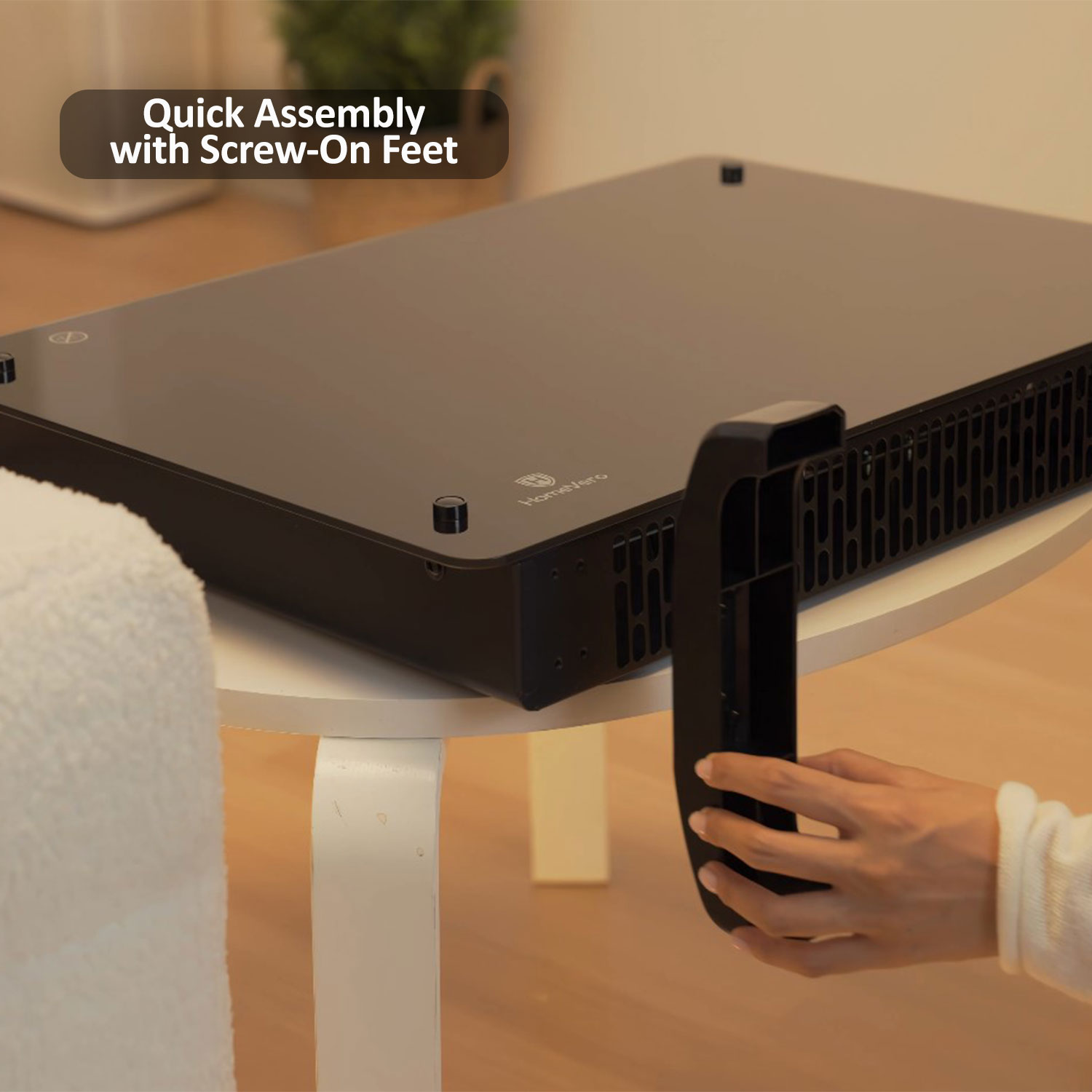 Θερμοπομπός Δαπέδου HomeVero 1500W με Γυάλινη Επιφάνεια και Θερμοστάτη - Image 5