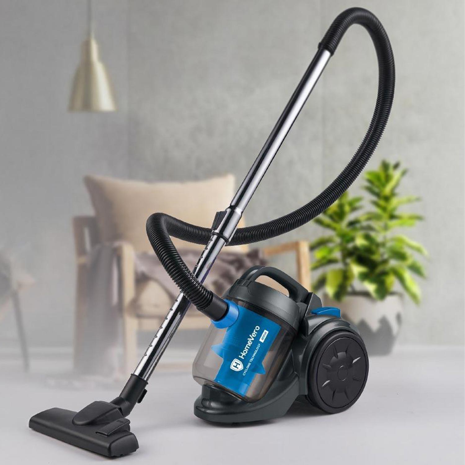 HomeVero Bagless Vacuum Cleaner 2L 800W Blue-Grey - Image 5