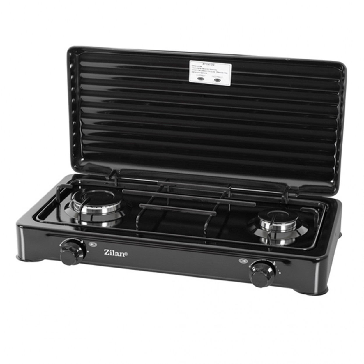 Gas Cooker Two Burners (Black) Zilan - Image 2