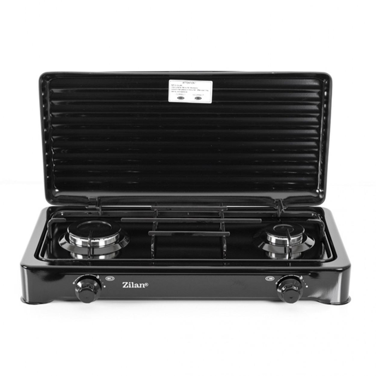 Gas Cooker Two Burners (Black) Zilan - Image 4