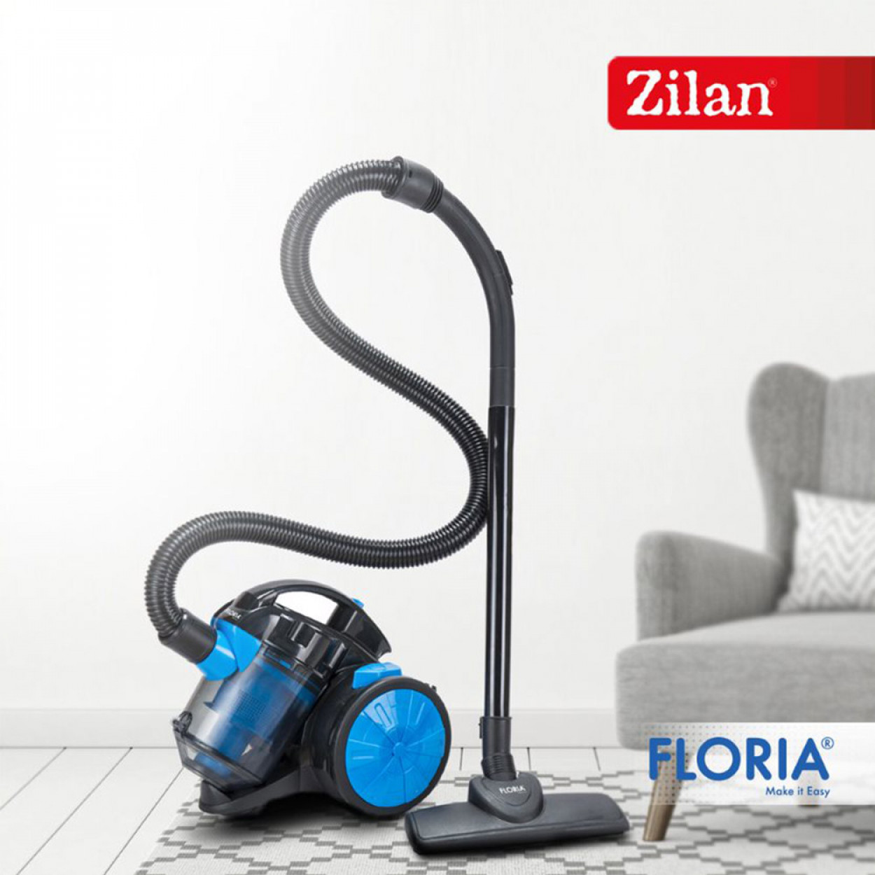 Vacuum Cleaner (Blue) 700W Zilan - Image 2