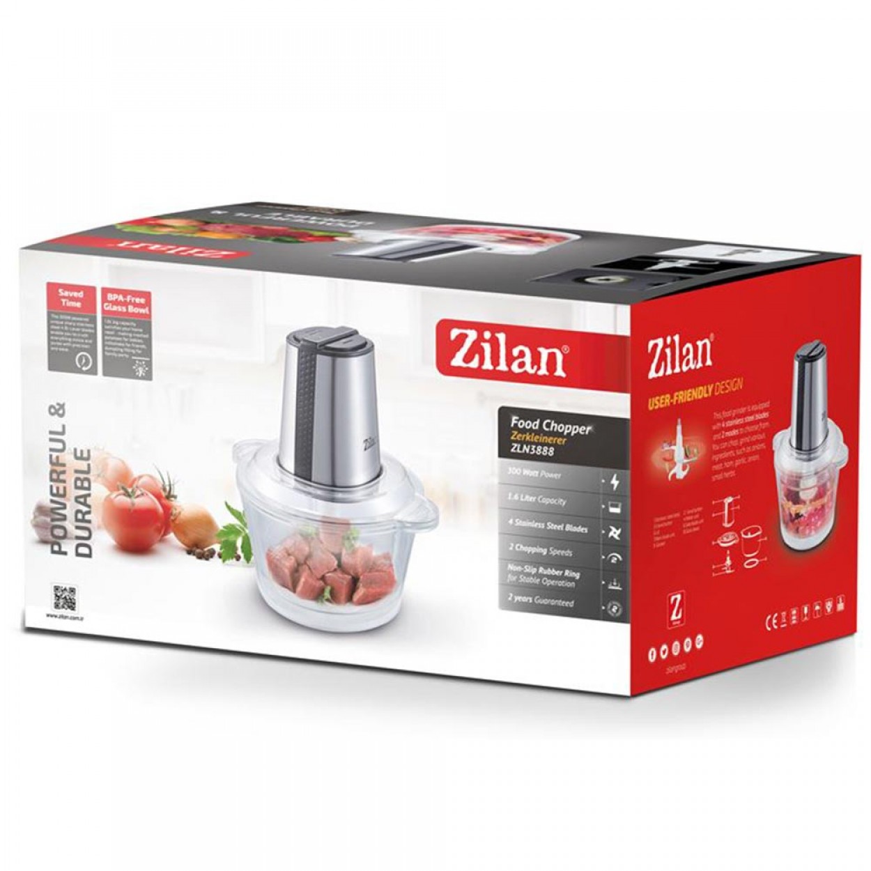 Mini Chopper 1.6L 300W ZLN3888 - Image 9