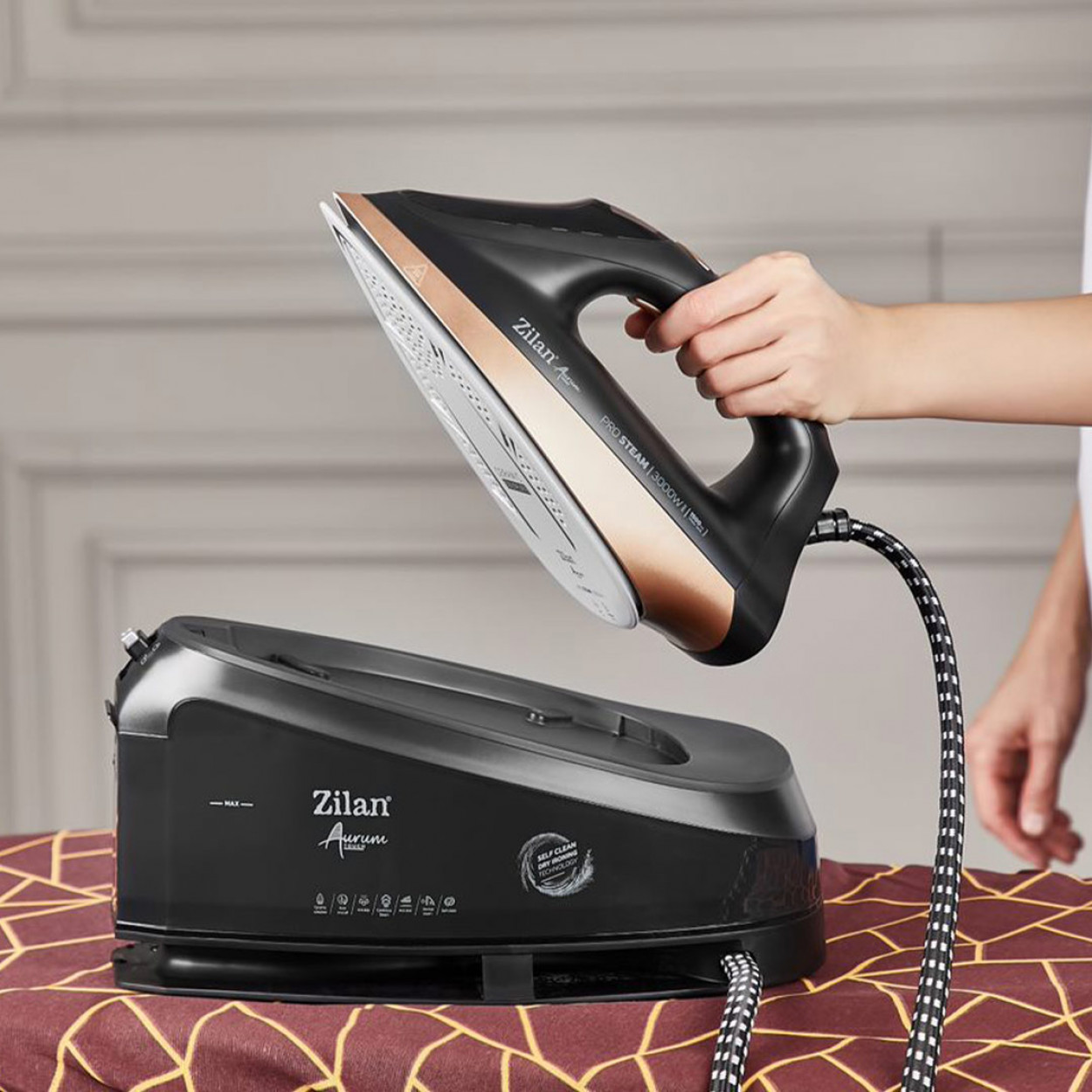 Pro Steam Station Iron Aurum Touch 3000W Zilan - Image 3