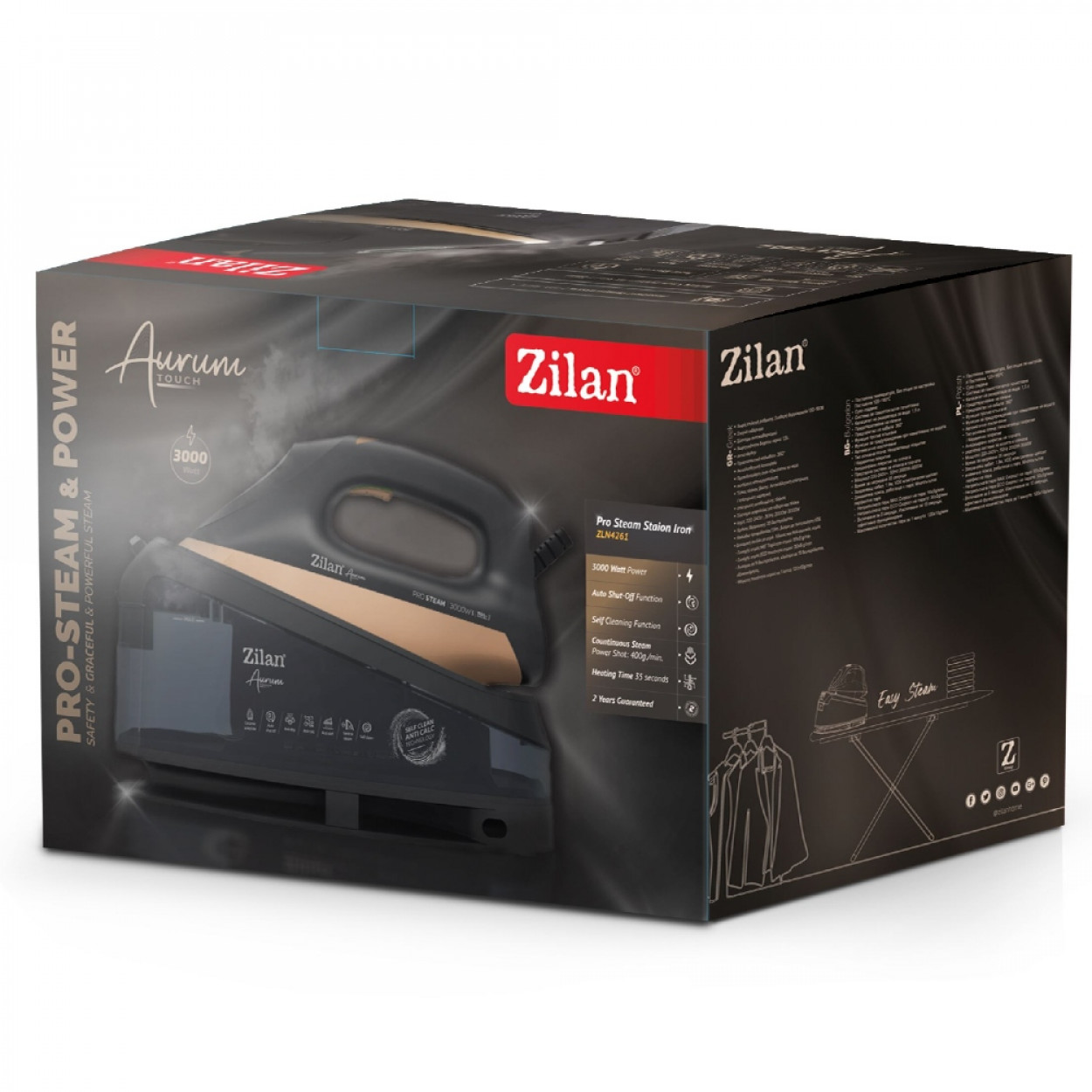 Pro Steam Station Iron Aurum Touch 3000W Zilan - Image 4