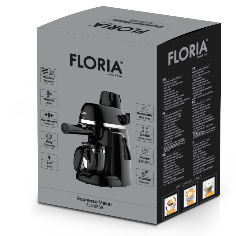 Espresso Maker (Black) 800W Zilan ZLN9358 - Image 3
