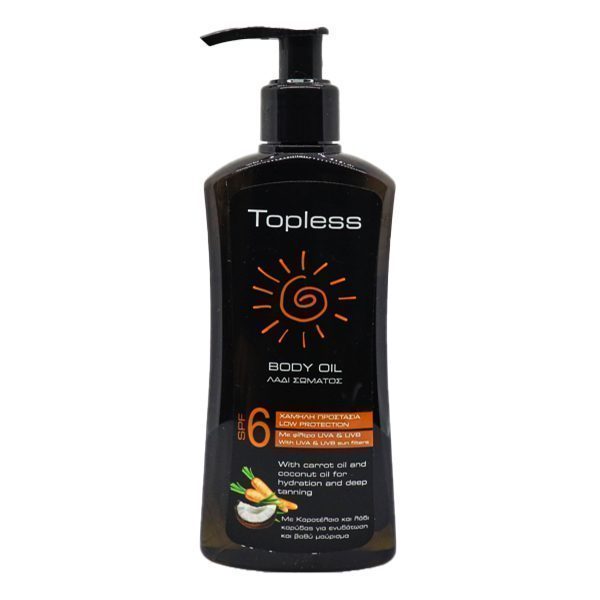 Topless Αντιηλιακό Λάδι 150ml (SPF6)