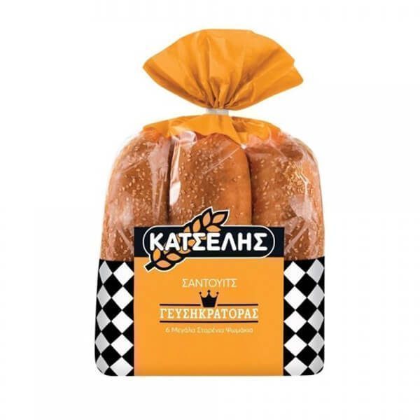 Κατσέλης Ψωμάκια Για Σάντουιτς 480gr (6τεμ.)