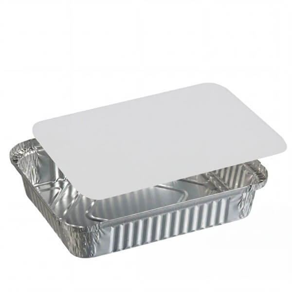 2L/LD Ταψιά Αλουμινίου Με Καπάκι Σετ/2 250x185x67mm 36