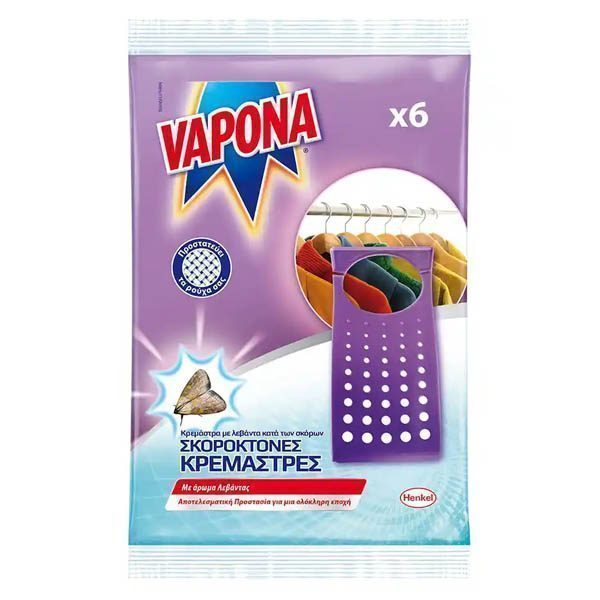 Vapona Σκοροκτόνα Λεβάντα - 6τμχ