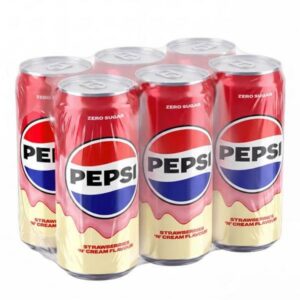PEPSI 6x330ml Φράουλα Χωρίς Ζάχαρη