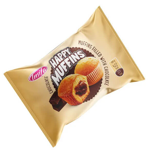 Happy Muffins Κέικ Κακάο 24x40gr Σοκολάτα