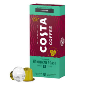 Costa Coffee Honduran Roast Καφές Espresso 10 Κάψουλες Συμβατές με Μηχανή Nespresso