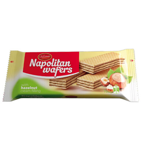Vincinni Γκοφρέτες 160gr Κρέμα Φουντουκιού