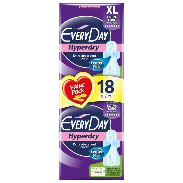 EVERYDAY Σερβιέτες Hyperdry 18τεμ. Extra Long Ultra Plus