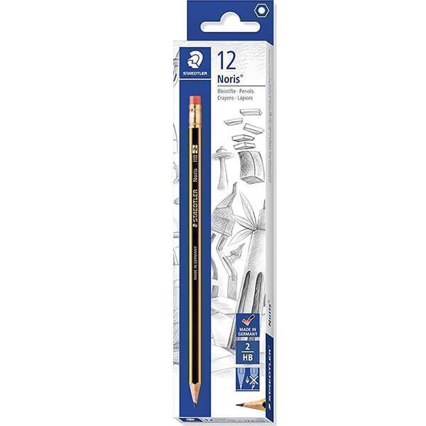 Μολύβι Ξύλινο HB - Staedtler Noris 12τεμ. (Γόμα)