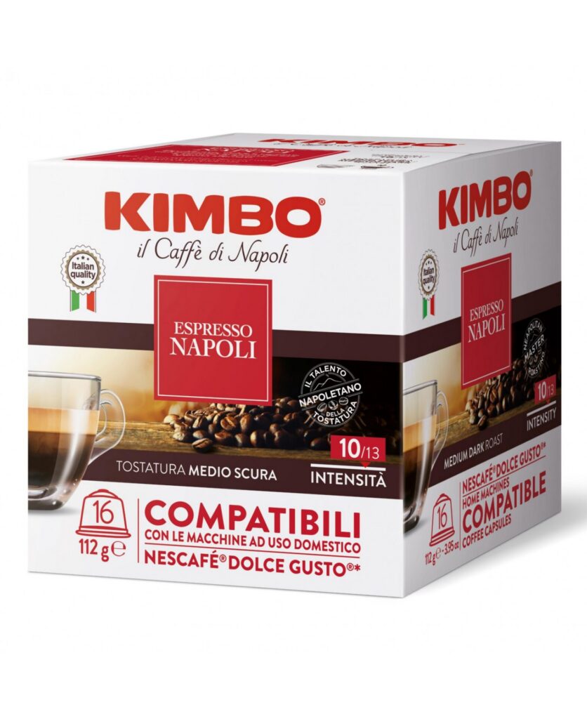Kimbo Κάψουλες Espresso Napoli Συμβατές Με Μηχανή Dolce Gusto 16caps