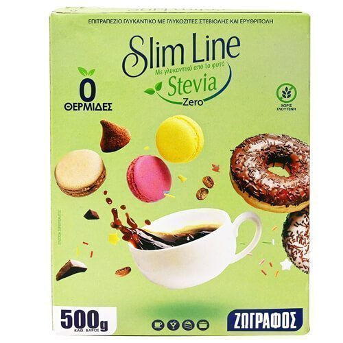 Ζωγράφος Γλυκαντικό Stevia - Slim Line Zero 500gr