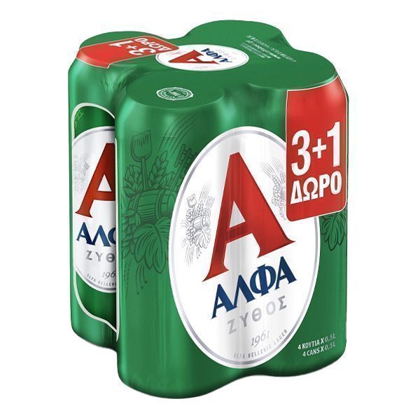 Αλφα Μπύρα 500ML - (3+1 Δώρο)