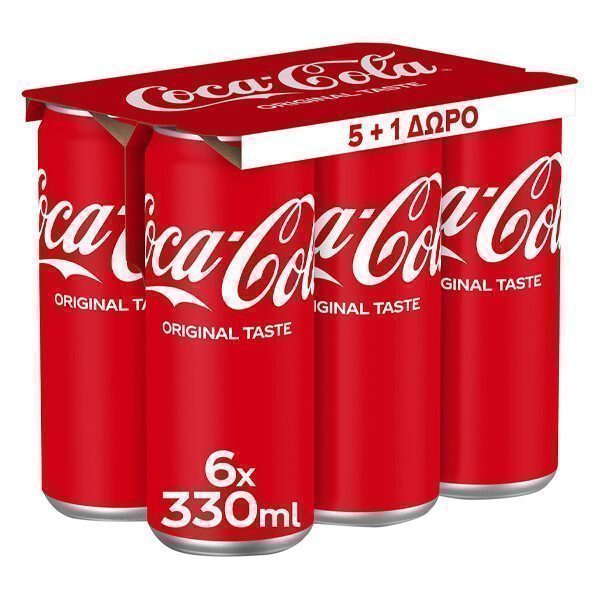 Coca Cola Zero - 6x330ml 5+1 Δώρο