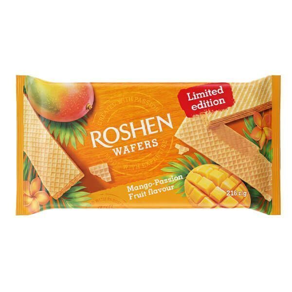 Roshen Γκοφρέτα 216gr Mango & Passion Fruit