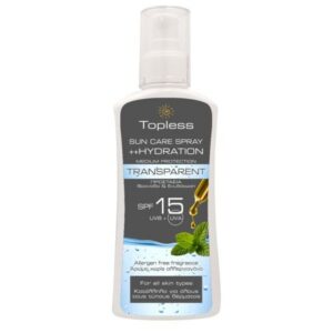 Topless Αντιηλιακή Λοσιόν 200ML Transparent SPF15 Spray