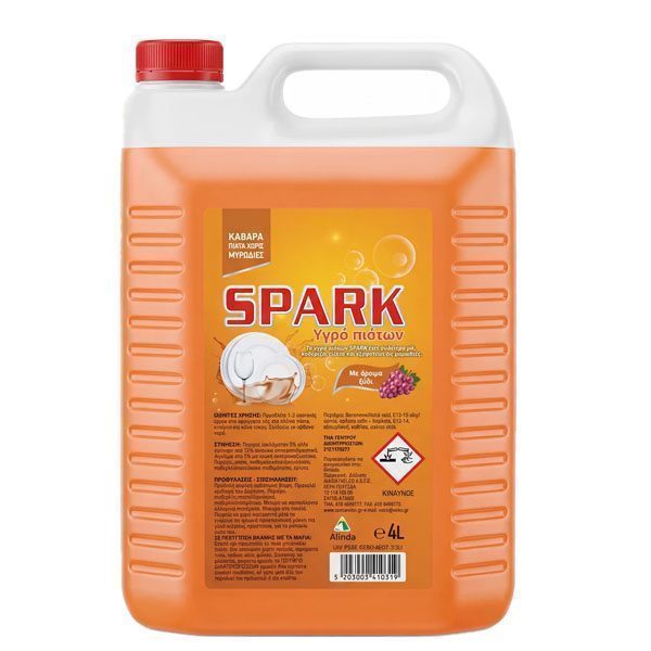 Spark Υγρό Πιάτων Ξύδι - 4lt