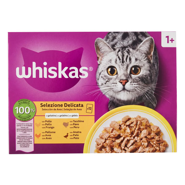 Whiskas Γατοτροφή 12x85gr (Πουλερικά)