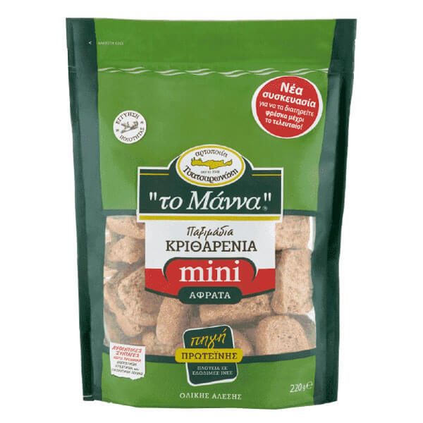 Το Μάννα Παξιμάδι Κριθαρενιο Μίνι 220gr