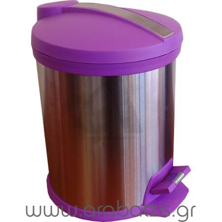 Κάδος Πεντάλ 5lt - Πλαστικό Inox