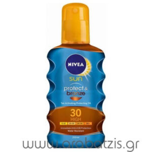 Nivea Sun Protect & Bronze Λάδι 200ML SPF30 Spray