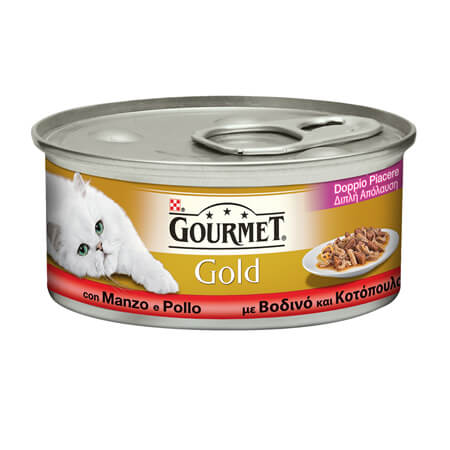 Gourmet Gold Γατοτροφή 85gr (Βοδινο-Κοτοπουλο)