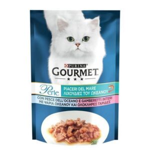 Gourmet Perle Γατοτροφη 85GR - (λιχουδιες Του Ωκεανου-Ψαρι, Γαριδες)