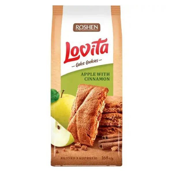 Roshen Lovita Cake Cookies 168GR - (μηλο - Κανελλα)