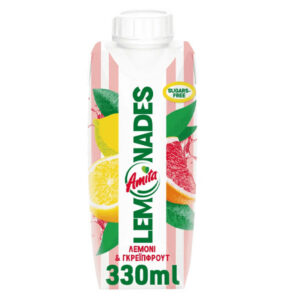 Amita Lemonades 330ML - (λεμονι & Γκρεϊπφρουτ)