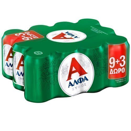 Αλφα Μπυρα Κουτι 330ML - (9+3 Δωρο)