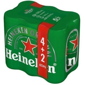 Heineken Μπυρα Κουτι Vol 5% (6x330ml) - (4+2 Δωρο)