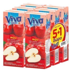 Viva 250ML - (5+1 Δωρο) (μηλο 100% Φυσικος Χυμος)