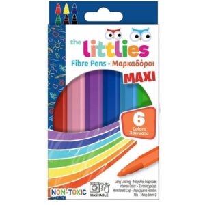 Μαρκαδοροι Ζωγραφικης The Littlies Χοντροι 6 Χρωματα