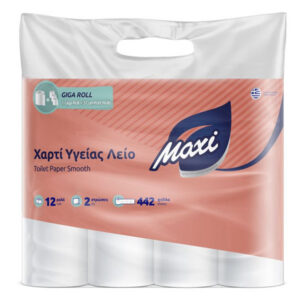 Maxi Χαρτί Υγείας 2φυλλο Λείο 12x170gr