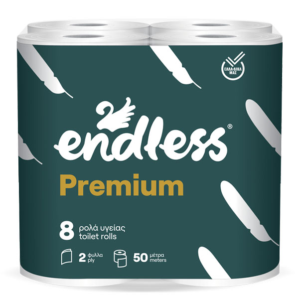 Endless Χαρτι Υγειας Premium - (185gr. X 8 Ρολλα)