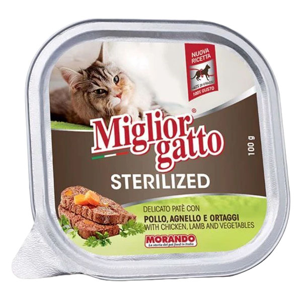 Miglior Γατοτροφη Pate Στειρωμενα 100GR - (κοτοπουλο - Αρνι - Λαχανικα)