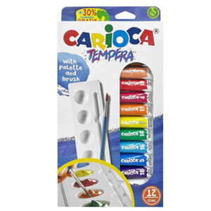 Carioca Τεμπερες (12τεμ.x10ml) - (+ Δωρο Παλετα & Πινελο) (40906)