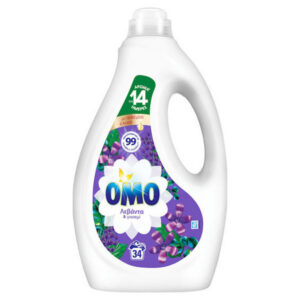 Omo Υγρο Πλυντηριου 34μεζ. (1,53lit) - (λεβαντα)