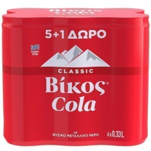 Βικος Cola 330ML Κουτι - (5+1 Δωρο)