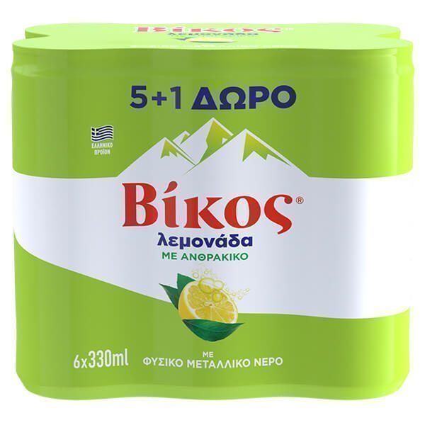 Βικος Λεμοναδα Κουτι 330ML - (5+1 Δωρο)