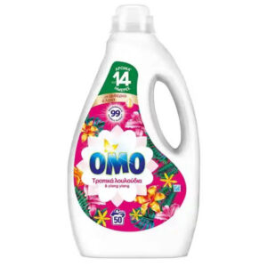 Omo Υγρο Πλυντηριου 50μεζ. (2,25 Lit) - (τροπικα Λουλουδια)